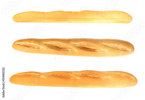 French baguette isolated on white