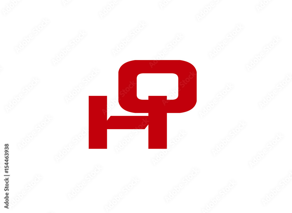 Obraz premium HO Logo. Vector Graphic Branding Letter Element 