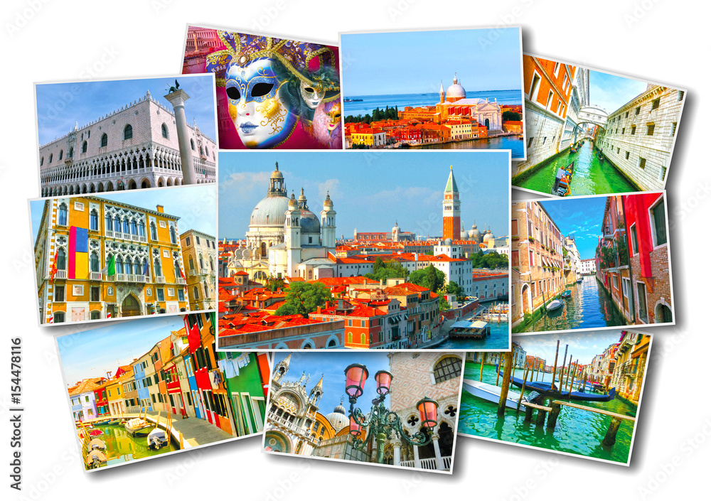Collage of images from Venice