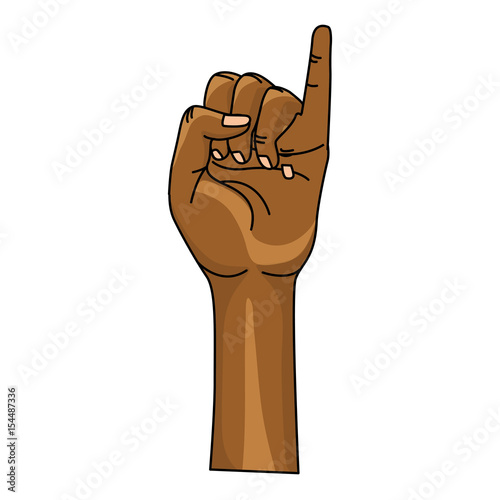Quadro em tela cute hand with pinky up symbol