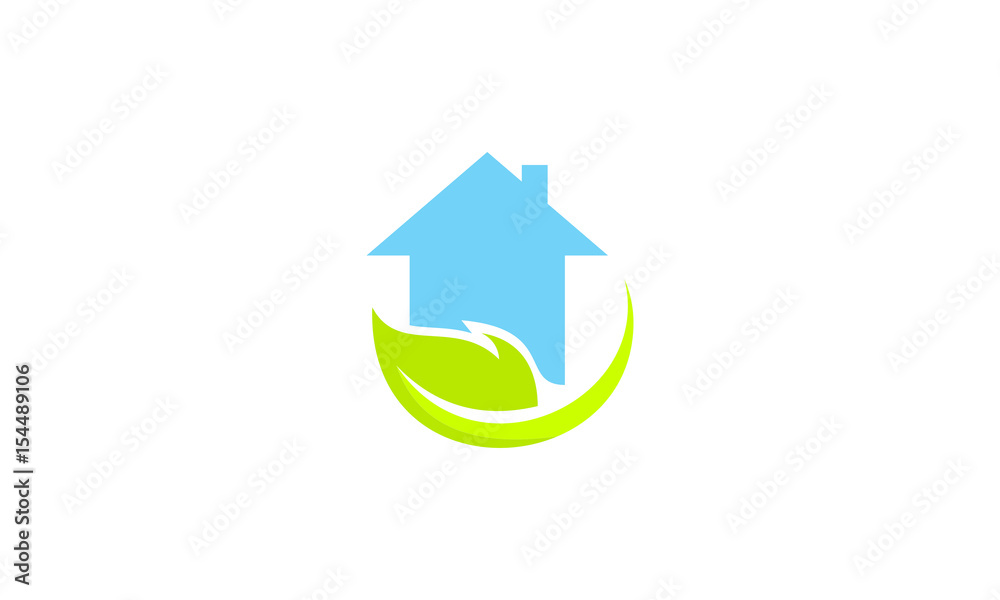 leaf house vector icon leaf house vector icon
