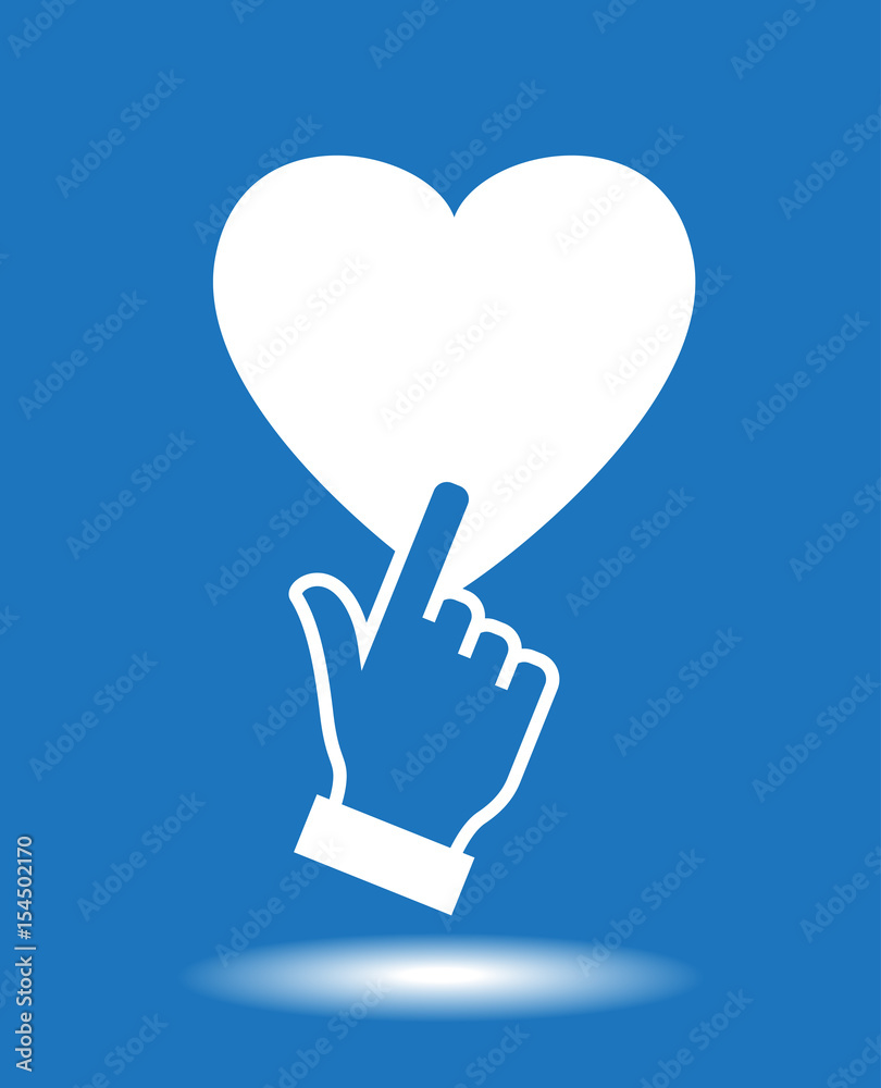 Obraz premium hand cursors heart