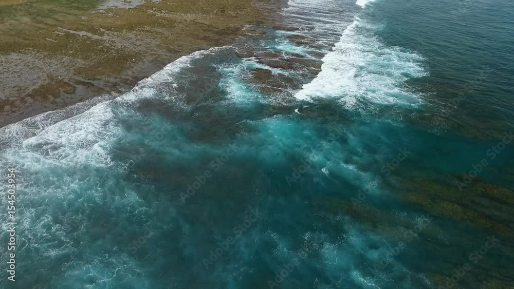 Big Waves With Foam and Splashes in the Ocean Big Waves With Foam and Splashes in the Ocean