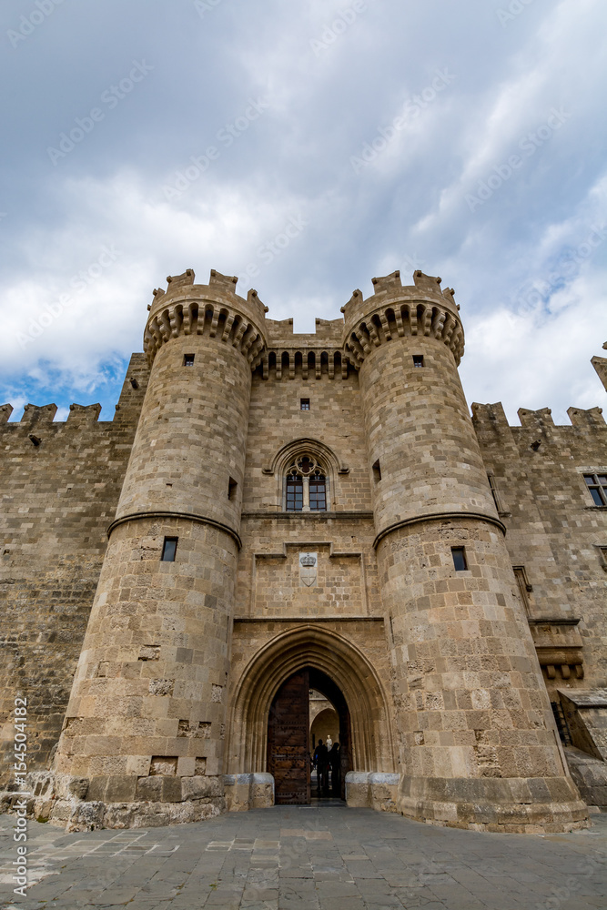 Main entrance to the Palace of the Grand Master of the Knights of Rhodes (Kastello), Rhodes island, Greece