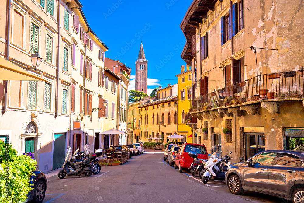 City of Verona colorful steet view