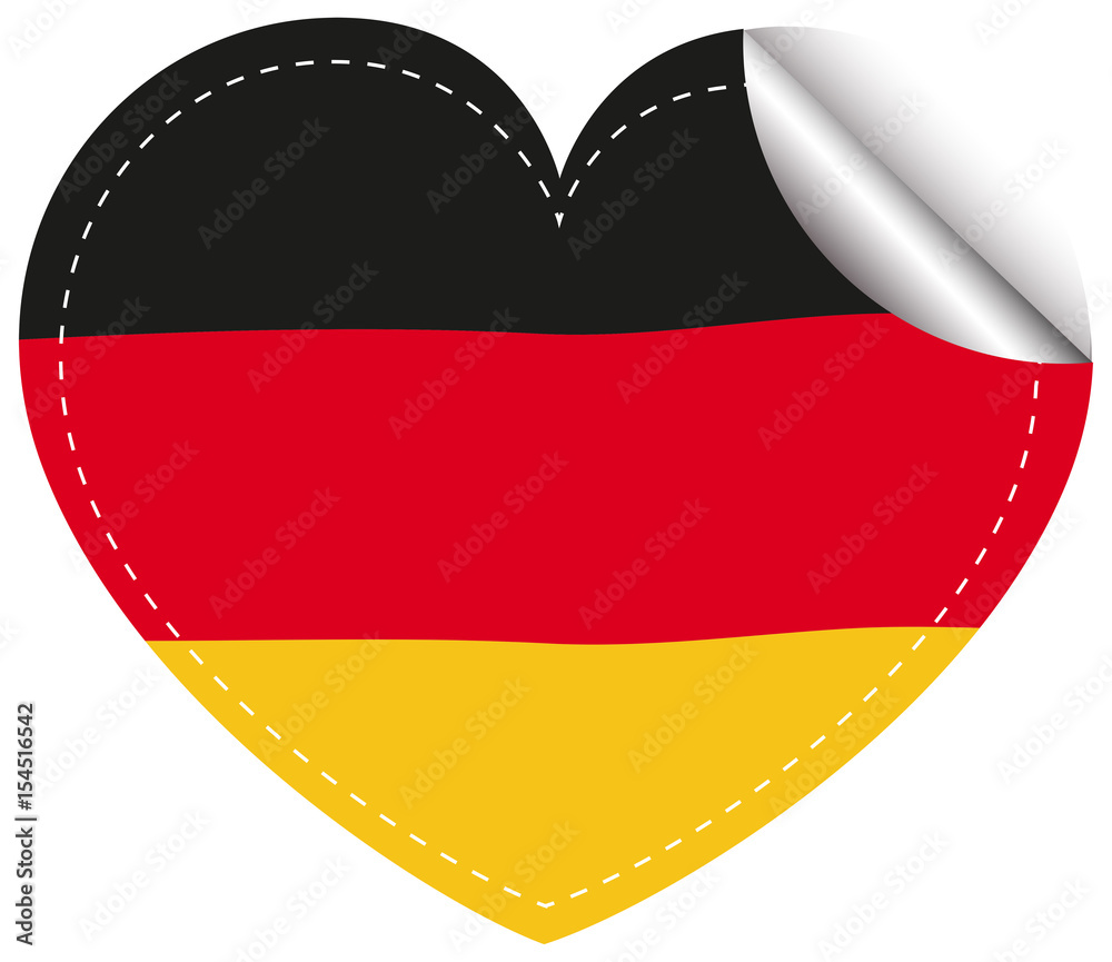 Naklejka premium Sticker design for flag of Germany