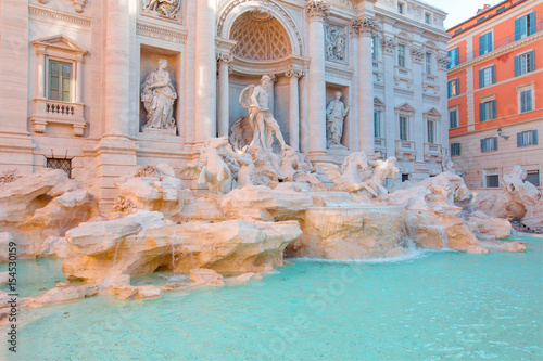 Canvas Print Trevi Fountain (Fontana di Trevi) in Rome, Italy.