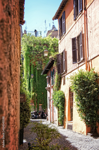 Fototapeta Naklejka Na Ścianę i Meble -  Traditional alley in Trastevere - Rome Italy