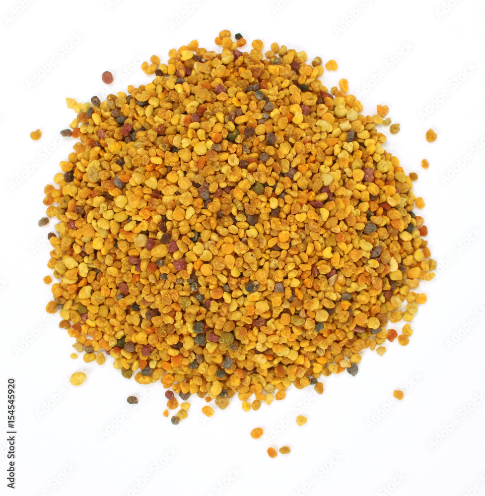 Bee Pollen on a white background Bee Pollen on a white background