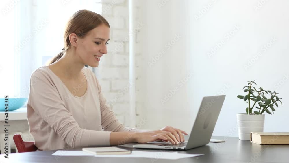 Relax Creative Woman Working On Laptop, Online Relax Creative Woman Working On Laptop, Online