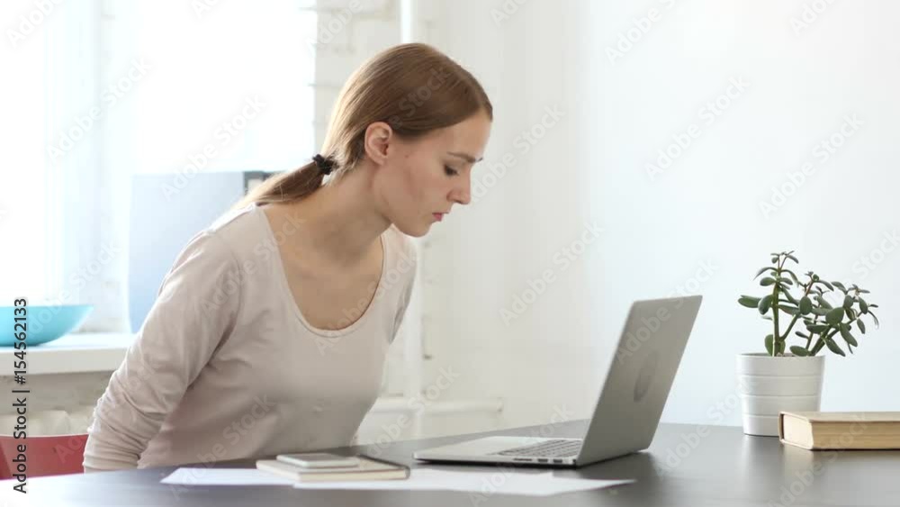 Creative Woman Coming to Office in Morning, Start Work Creative Woman Coming to Office in Morning, Start Work