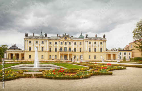 .Garden in Branicki Palace in the town of Bialystok. Poland.