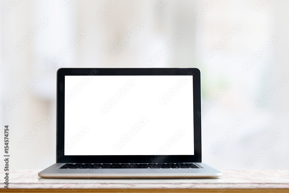 Laptop on wood desk at office background. For Graphic display montage. Laptop on wood desk at office background. For Graphic display montage.