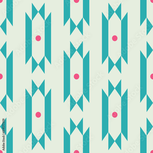 Vector trendy seamless decorative ethnic pattern. Boho geometric style.