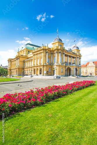 Croatian national theater in Zagreb, Croatia  photo