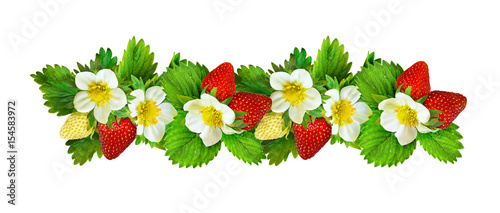 Strawberries line arrangeme...