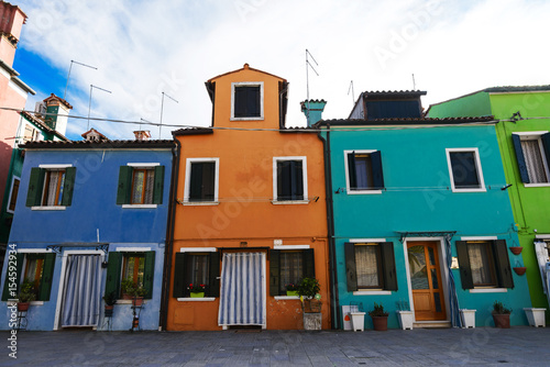 Colorful houses in Burano near Venice