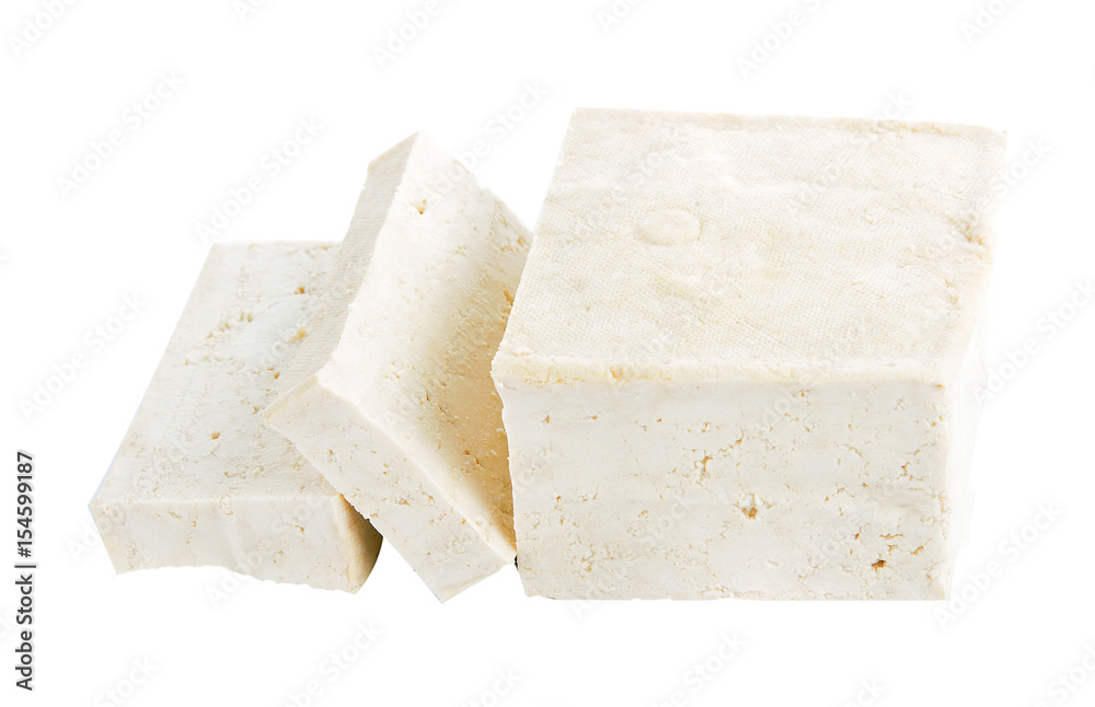 Tofu on white