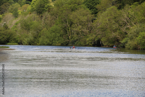 Kayaking on the river Lee in Cork city Ireland