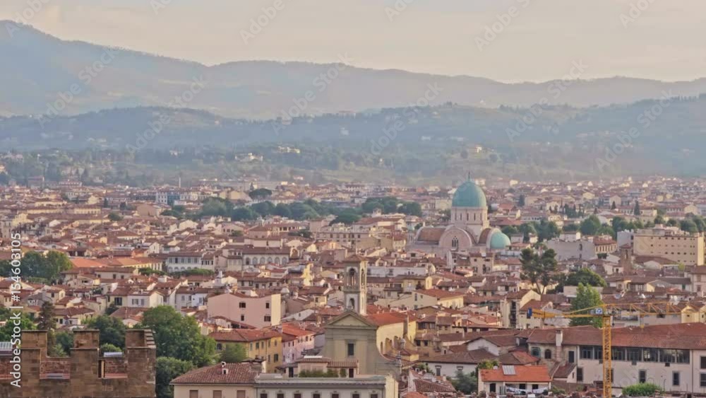 Aerial panoramic view of Florence at sunset, Italy Aerial panoramic view of Florence at sunset, Italy