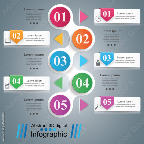 Business Infographics origami style Vector illustration.