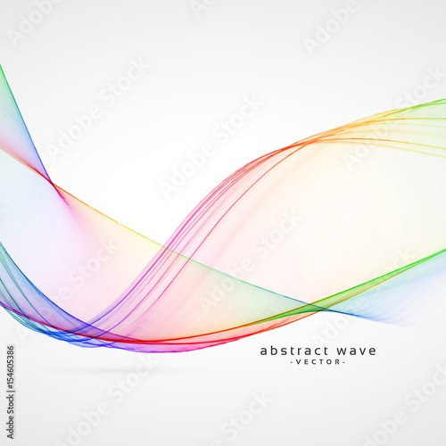 elegant rainbow color abstract wave vector background © starlineart
