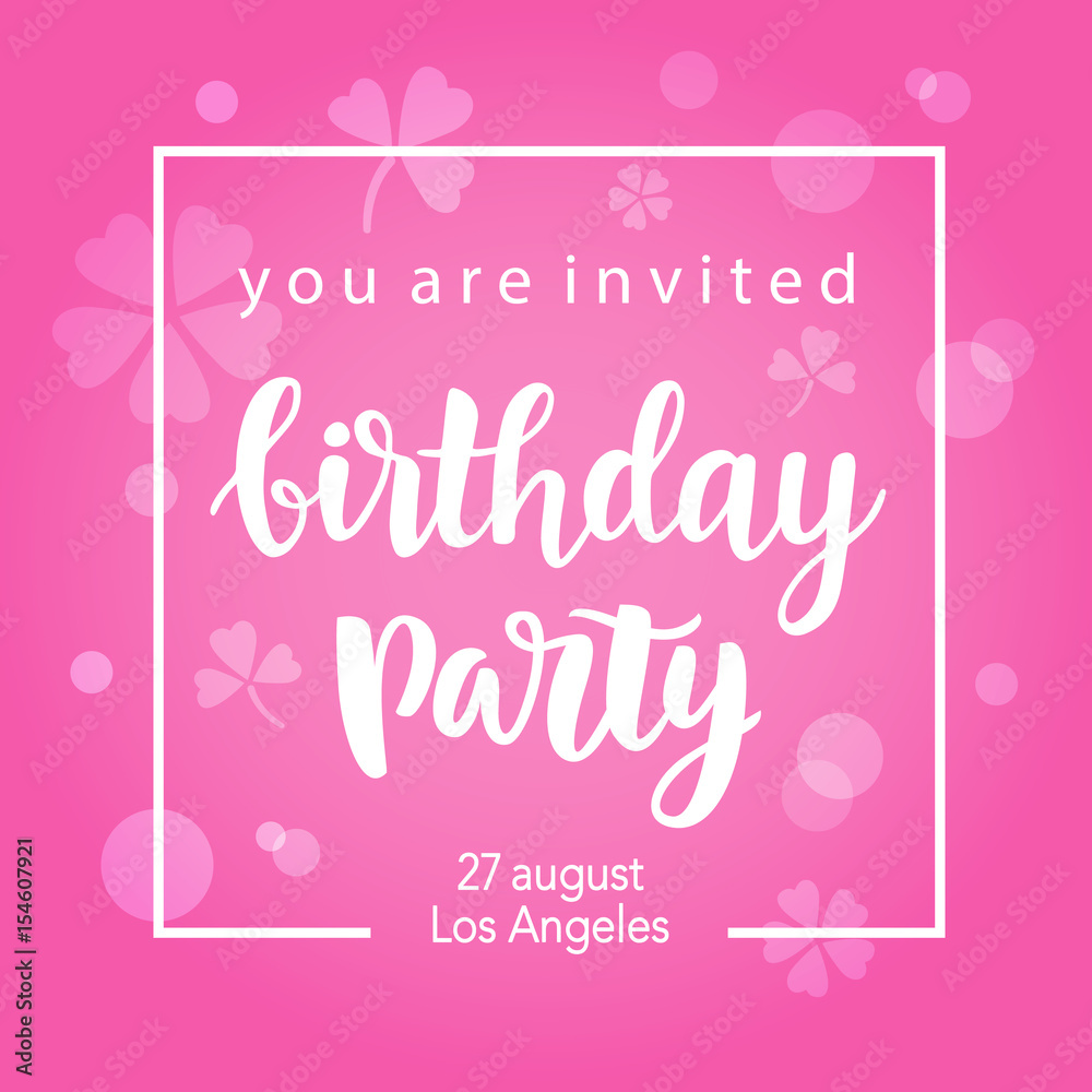 Birthday Party Invitation Banner Template