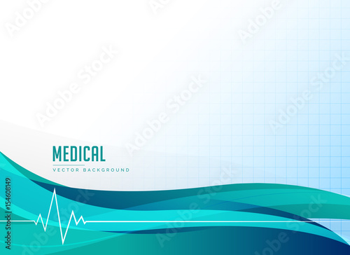 medical healthcare or pharmacy background with heart beat and wave