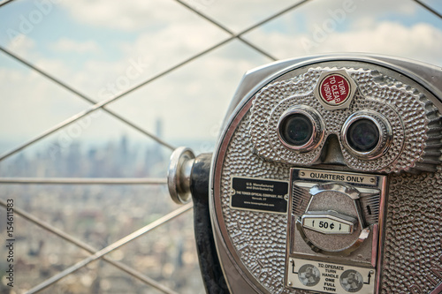 Binoculars in New York from Empire State Building