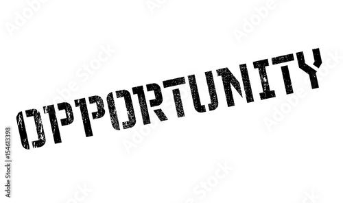 Opportunity rubber stamp. Grunge design with dust scratches. Effects can be easily removed for a clean, crisp look. Color is easily changed.