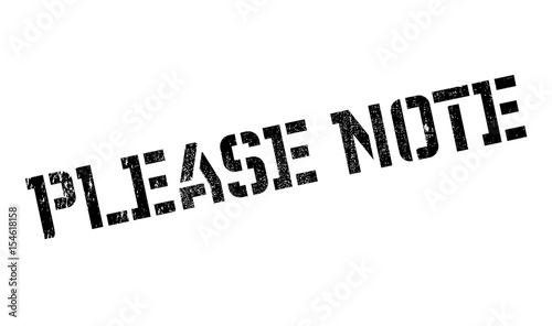 Please Note rubber stamp. Grunge design with dust scratches. Effects can be easily removed for a clean, crisp look. Color is easily changed.