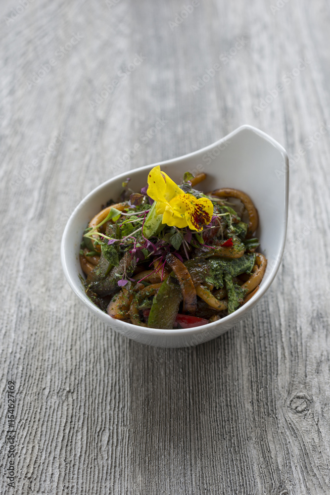 Vegetable Stir-Fried Noodles in Small Bowl Vegetable Stir-Fried Noodles in Small Bowl