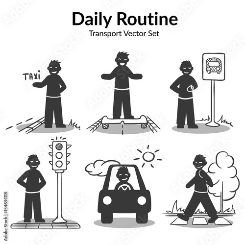 Street Transport Activities Set