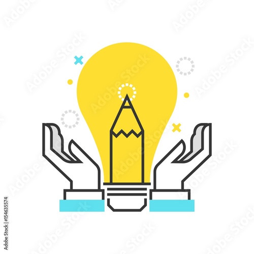 Color box icon, intellectual property illustration, icon