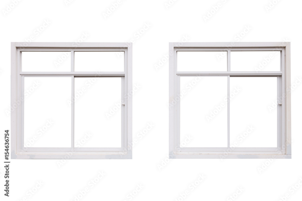 white window on white background. white window on white background.