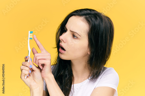 woman, blue nails, nail polish, dental