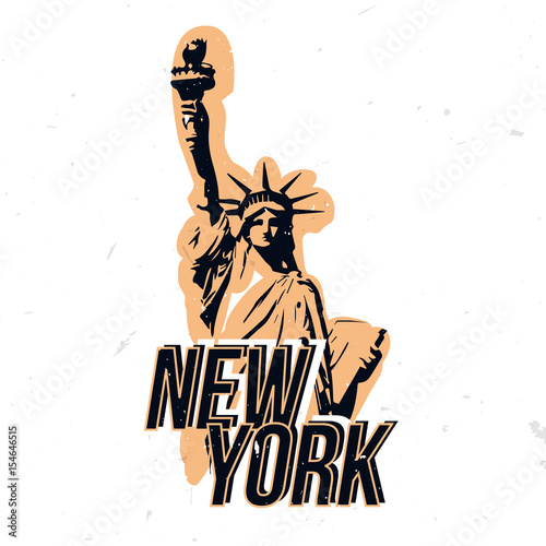 New York wear design with statue of liberty
