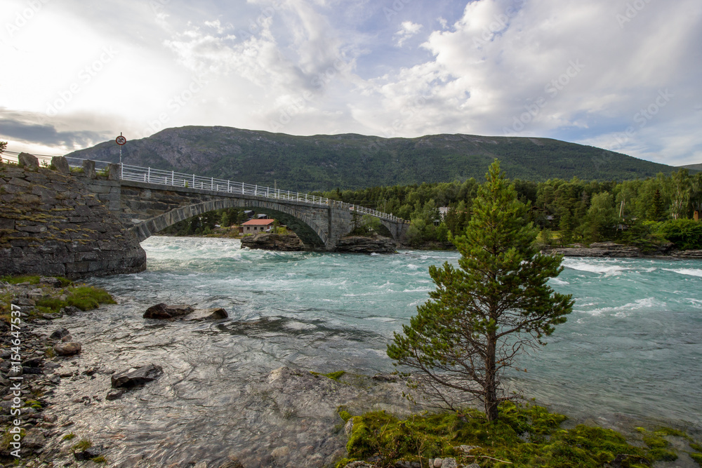 Otta river in Oppaland in Norway