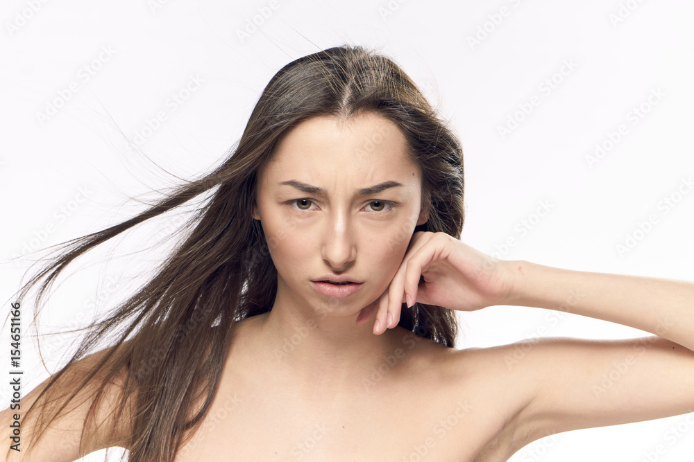 rigor, emotions, hold your hand over the skin of the face rigor, emotions, hold your hand over the skin of the face