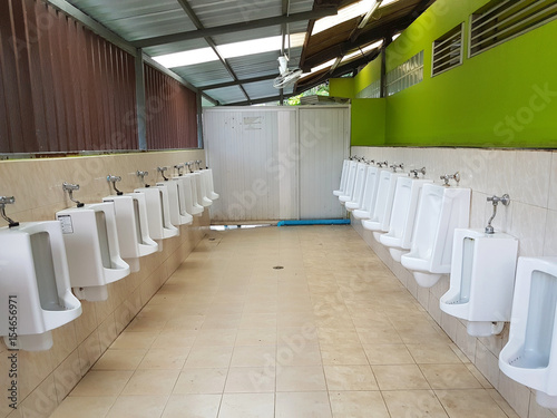 public male toilet room in the gas station, Thailand photo