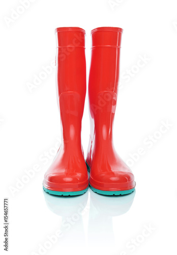 Rubber boots isolate. photo