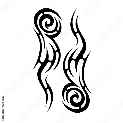 Tattoo tribal sleeve vector design. Simple tattoo tribal logo. Tattoo tribal design for men, woman and girl. Abstract tribal tattoo pattern.