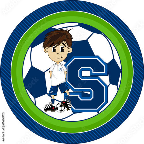 S is for Soccer Learning Illustration