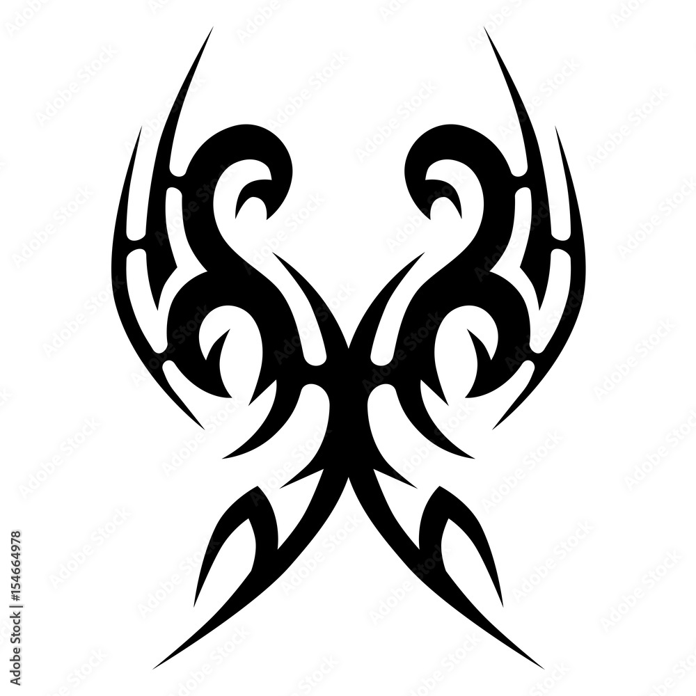 TRIBAL TATTOO ART DESIGNS Sketched Simple Isolated Vector Tattoo Idea