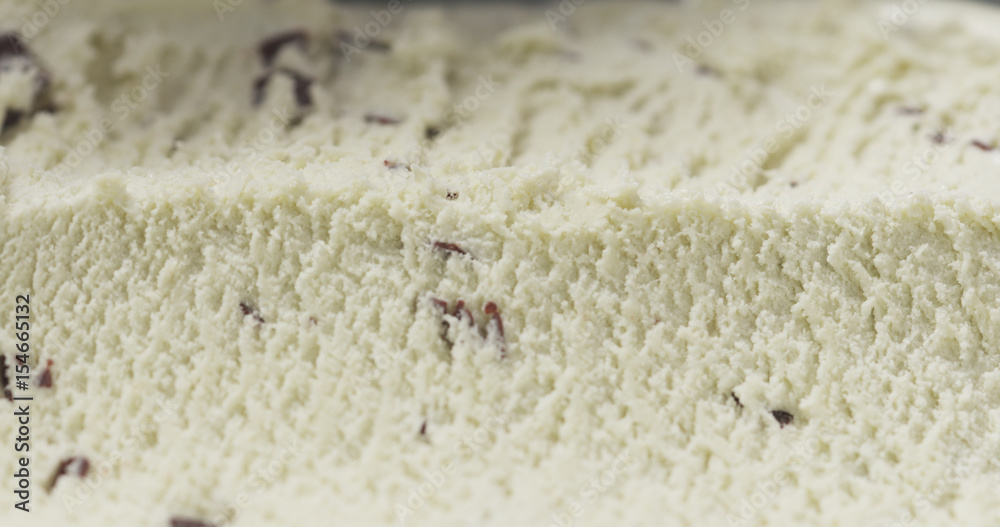 vanilla ice cream with chocolate chips close up vanilla ice cream with chocolate chips close up