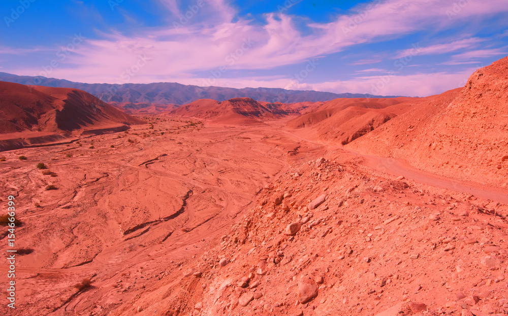 Naklejka premium Cordillera in South America. Martian landscape