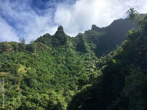 Kalalau Hiking trail on the Hawaiian island of Kauai