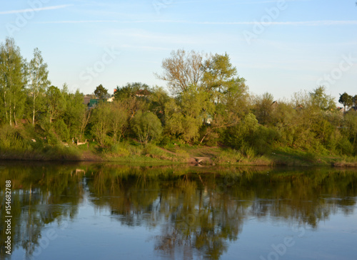 Beautiful spring river landscape 