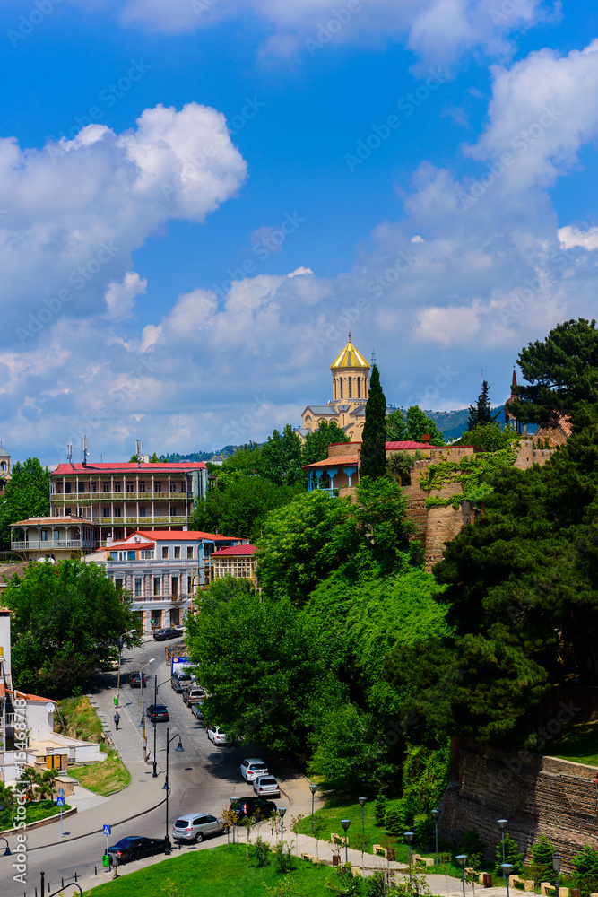 Fototapeta premium Beautiful city landscape, Tbilisi