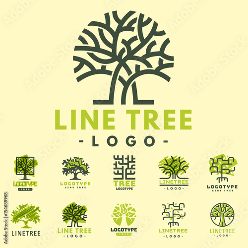 Tree outdoor travel green silhouette forest badge coniferous natural badge tops line spruce vector.